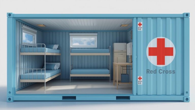 20ft Shipping Container for Disaster Relief Shelters - Four Sons Logistics
