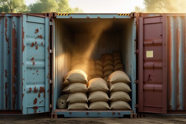40ft Container Repurposed as Grain Storage - Four Sons Logistics