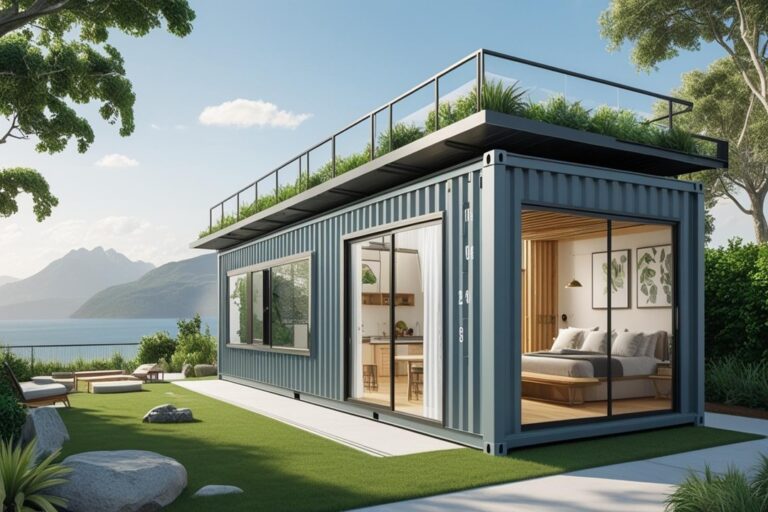 40ft Container Turned Into a Modular Home - Four Sons Logistics