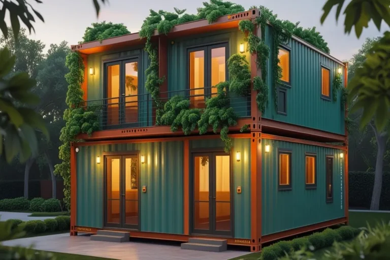 45ft Container Turned Into a Two-Story House - Four Sons Logistics