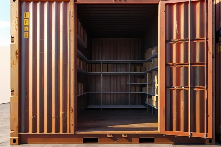 45ft Shipping Container Turned Into a Warehouse Storage - Four Sons Logistics