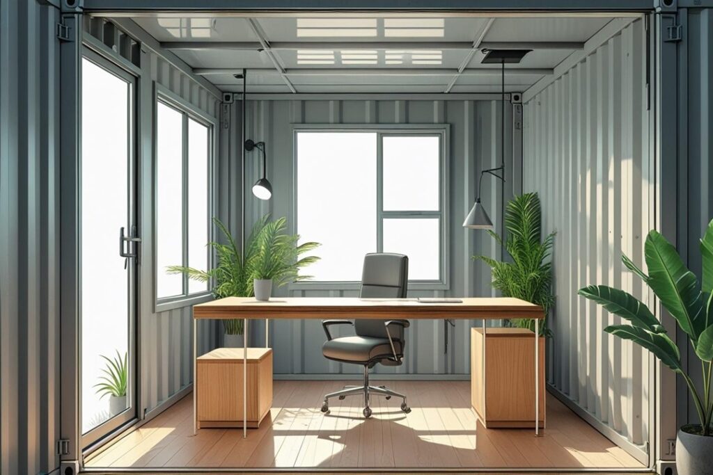 Container Turned Office or Workshop Conversion - Four Sons Logistics