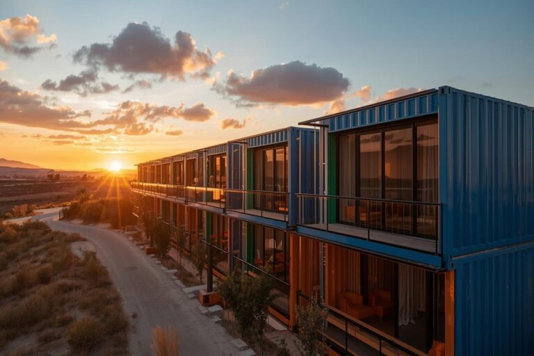 Shipping Containers as Hotel - Four Sons Logistics