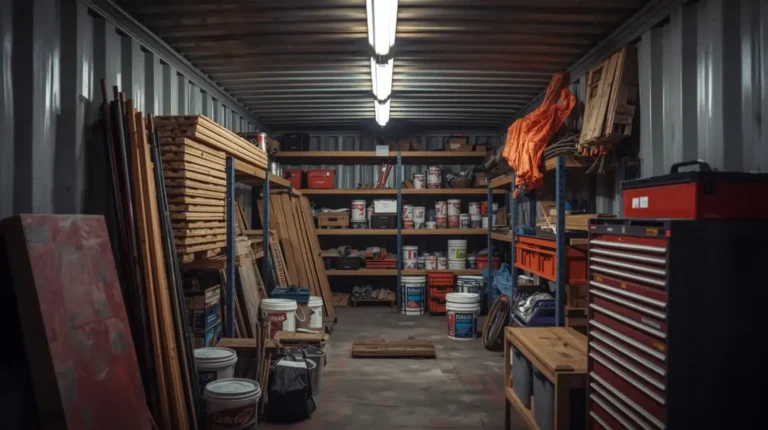 40Ft Container Used as Storage for Construction Materials - Four Sons Logistics