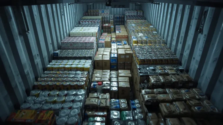 45Ft Container Used as Storage for Packaged Goods - Four Sons Logistics