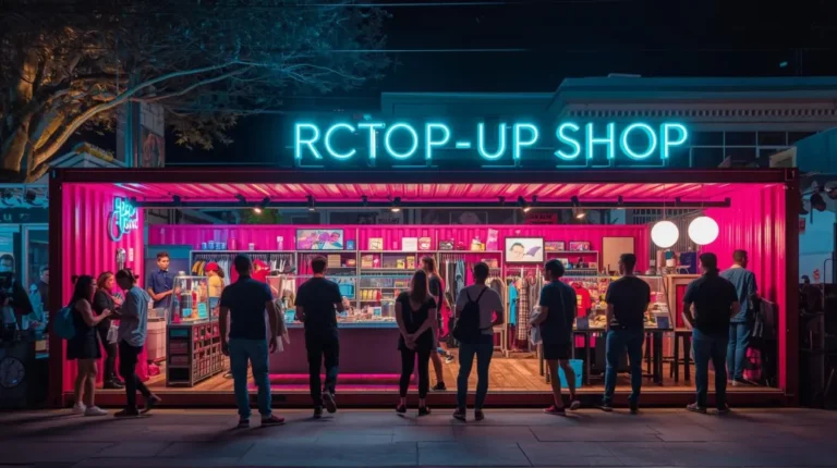 Trendy shipping container shop designed as a pop-up retail space - Four Sons Logistics