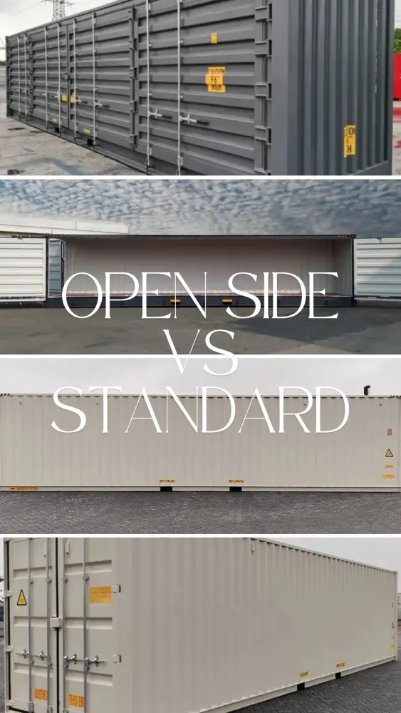 Comparison of Open Side Shipping Container and Standard Dry Container - Four Sons Logistics