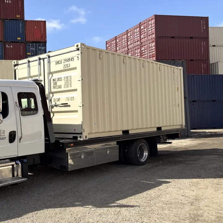 20ft Standard Container Delivery in Costa Mesa, CA - Four Sons Logistics