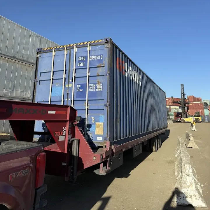 40ft HC Shipping Container Delivery in Long Beach, CA - Four Sons Logistics
