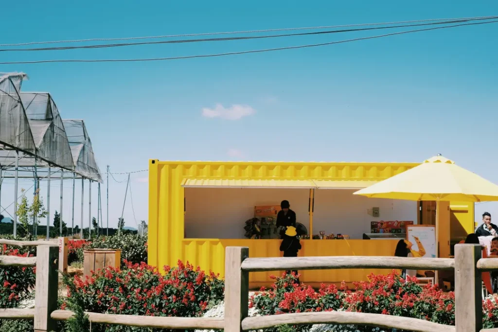 Shipping Container Transformed as a Shop - Four Sons Logistics