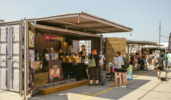 Shipping Container Transformed as a Pop-up Retail Shop - Four Sons Logistics