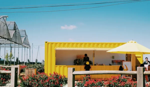 Shipping Container Transformed as a Shop - Four Sons Logistics